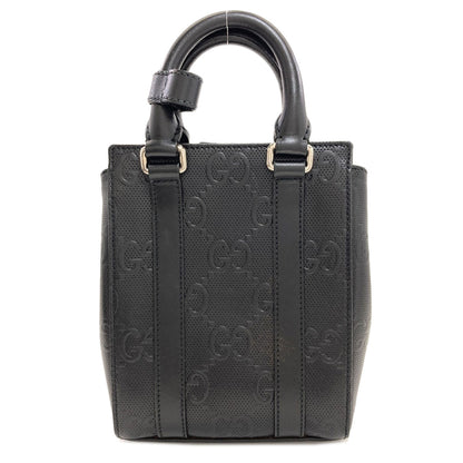GUCCI グッチ 696010 GGエンボス ミニ 2WAY ハンドバッグ カーフ レディース 中古