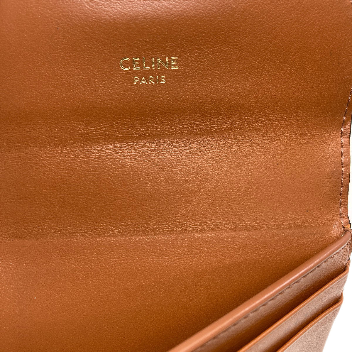 CELINE セリーヌ トリオンフ フラップ 三つ折り 二つ折り財布（小銭入れあり） PVC レディース 中古