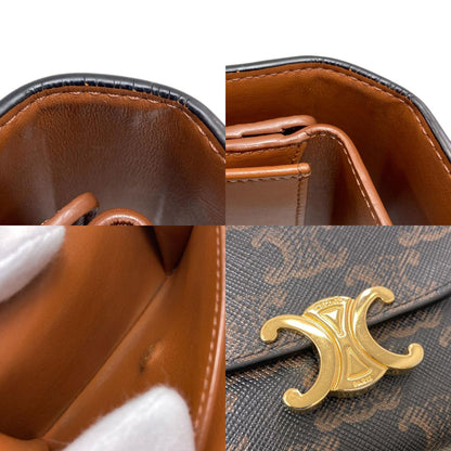 CELINE セリーヌ トリオンフ フラップ 三つ折り 二つ折り財布（小銭入れあり） PVC レディース 中古