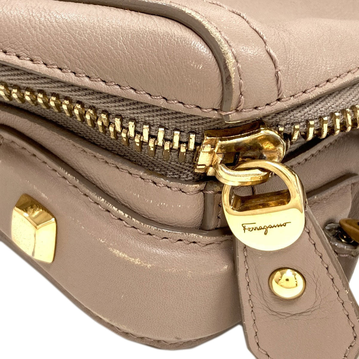 Salvatore Ferragamo サルヴァトーレフェラガモ 2WAY ハンドバッグ レザー レディース 中古