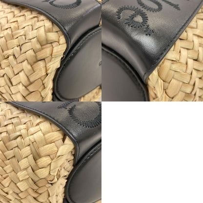 CHLOE クロエ センス スモール バスケット 2WAY ハンドバッグ ラフィア レディース 中古
