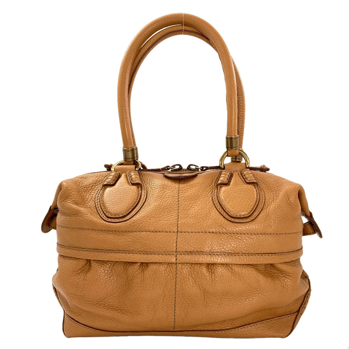TODS トッズ ミニボストン ハンドバッグ レザー レディース 中古