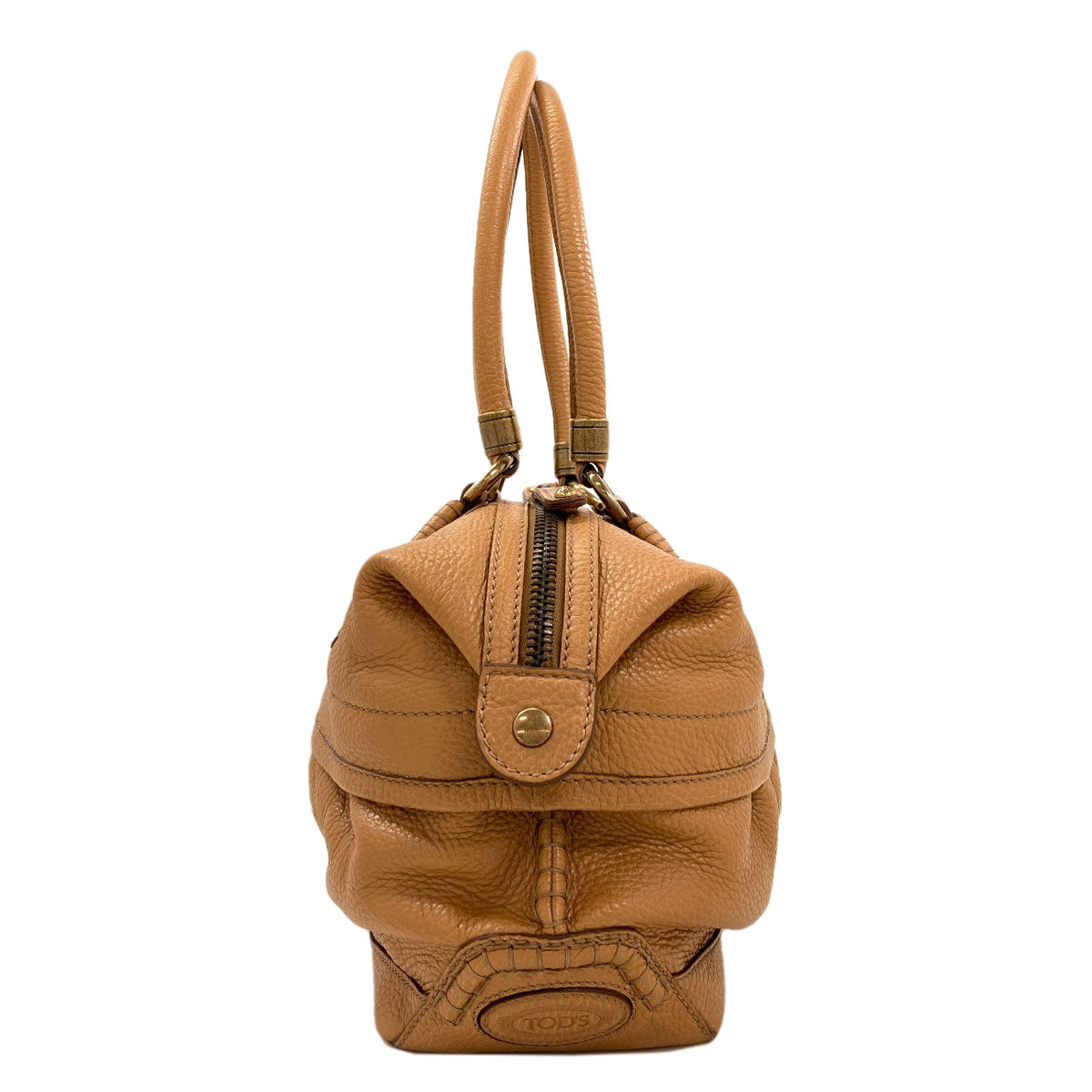 TODS トッズ ミニボストン ハンドバッグ レザー レディース 中古