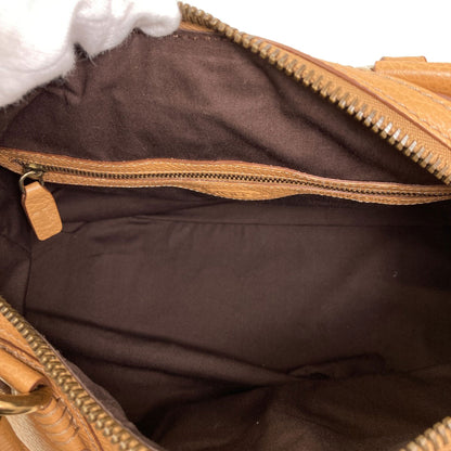 TODS トッズ ミニボストン ハンドバッグ レザー レディース 中古