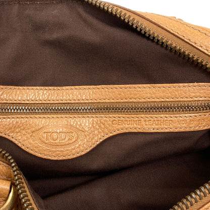TODS トッズ ミニボストン ハンドバッグ レザー レディース 中古