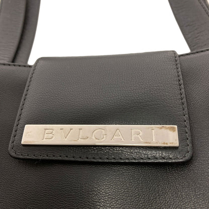 BVLGARI ブルガリ ロゴ ハンドバッグ レザー レディース 中古