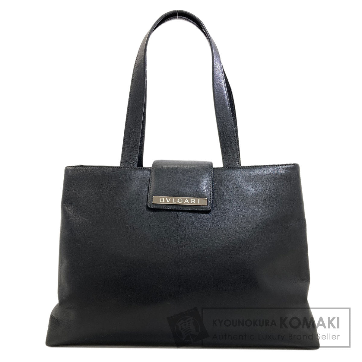 BVLGARI ブルガリ ロゴ ハンドバッグ レザー レディース 中古