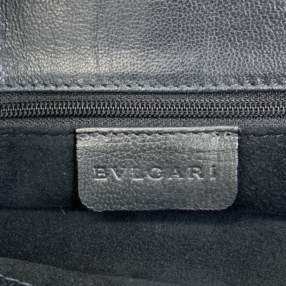 BVLGARI ブルガリ ロゴ ハンドバッグ レザー レディース 中古