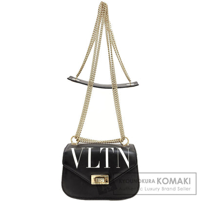 VALENTINO バレンティノ VLTNロゴ ショルダーバッグ レザー レディース 中古
