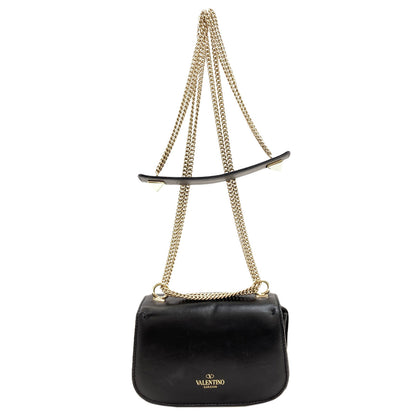 VALENTINO バレンティノ VLTNロゴ ショルダーバッグ レザー レディース 中古