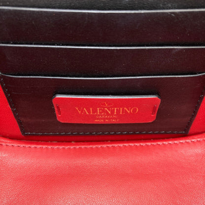 VALENTINO バレンティノ VLTNロゴ ショルダーバッグ レザー レディース 中古