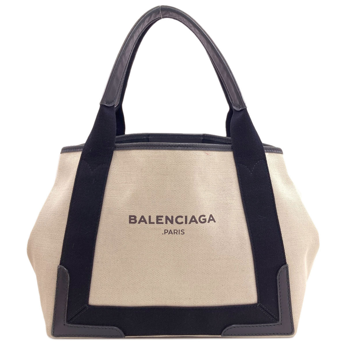 BALENCIAGA バレンシアガ 339933 ネイビーカバス S ハンドバッグ キャンバス レディース 中古