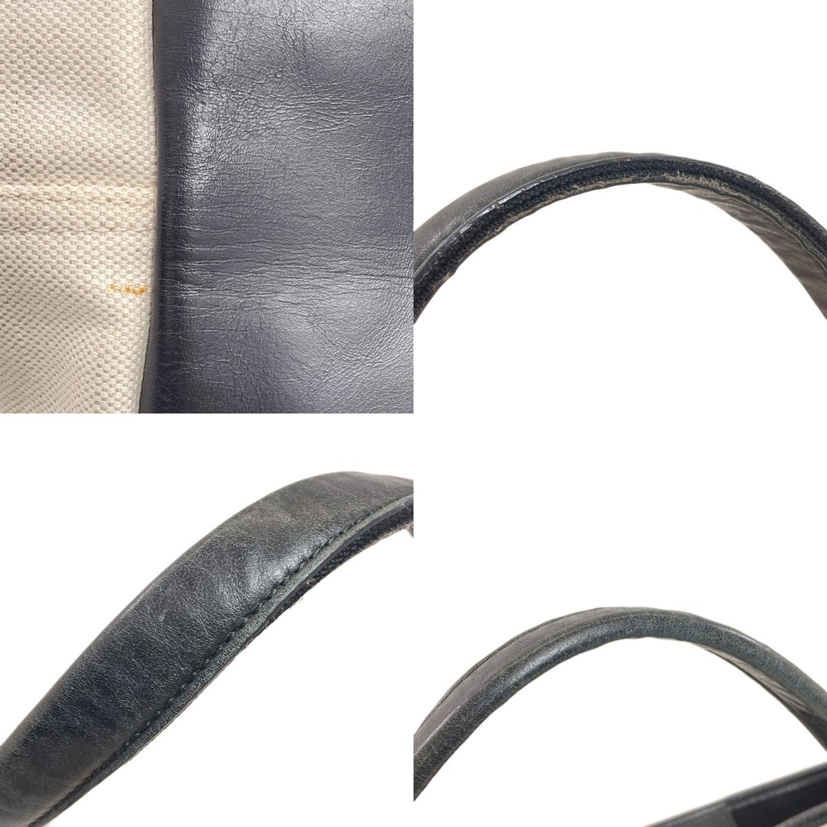 BALENCIAGA バレンシアガ 339933 ネイビーカバス S ハンドバッグ キャンバス レディース 中古