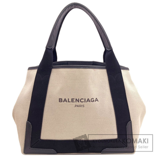 BALENCIAGA バレンシアガ 339933 ネイビーカバス S ハンドバッグ キャンバス レディース 中古