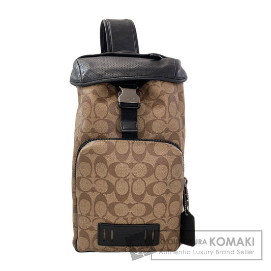 COACH コーチ 1909 シグネチャー ボディバッグ PVC レディース 中古