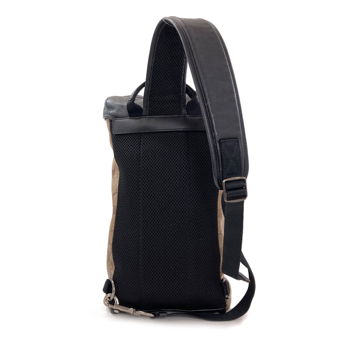 COACH コーチ 1909 シグネチャー ボディバッグ PVC レディース 中古