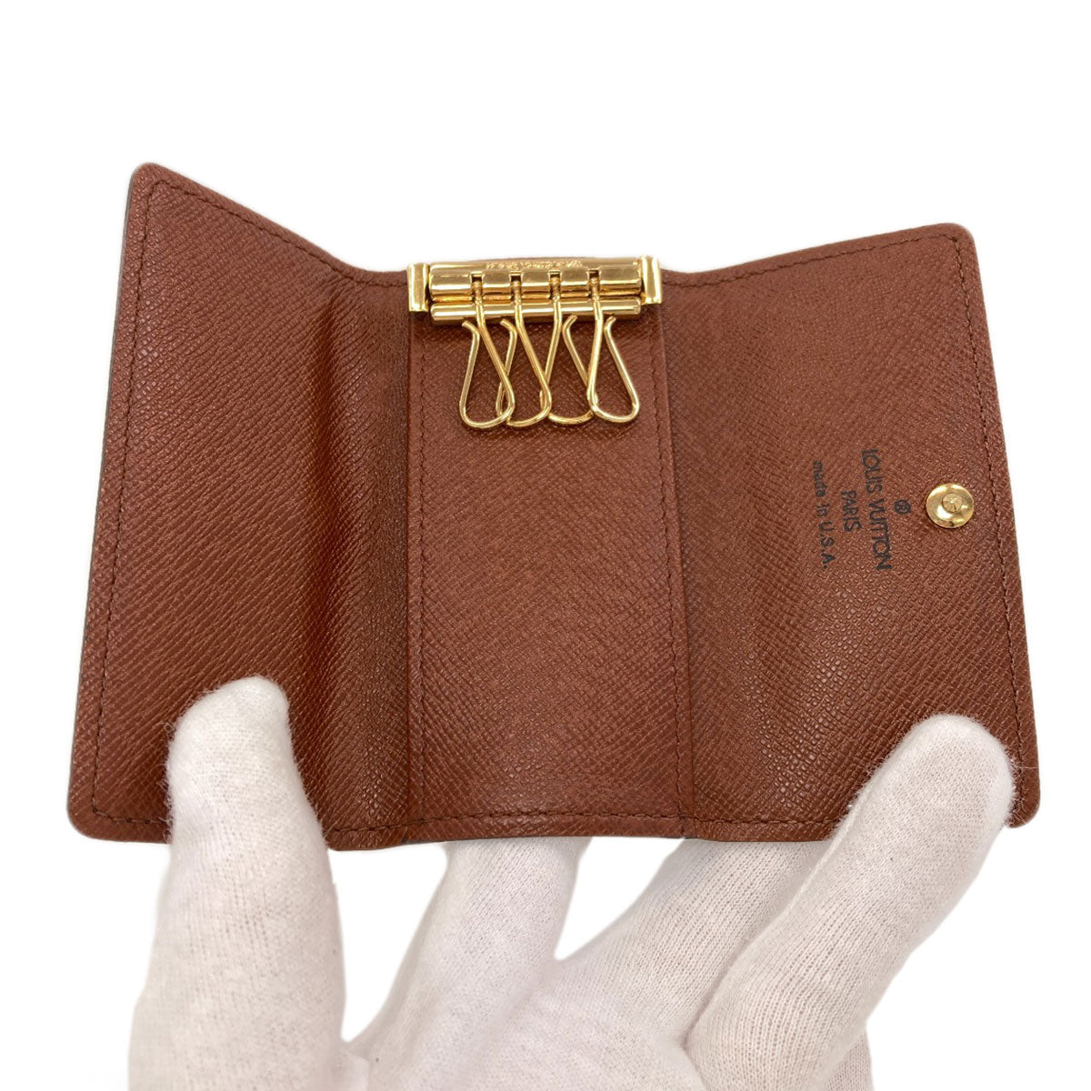 LOUIS VUITTON ルイヴィトン M62631 ミュルティクレ4 キーケース モノグラムキャンバス レディース 中古