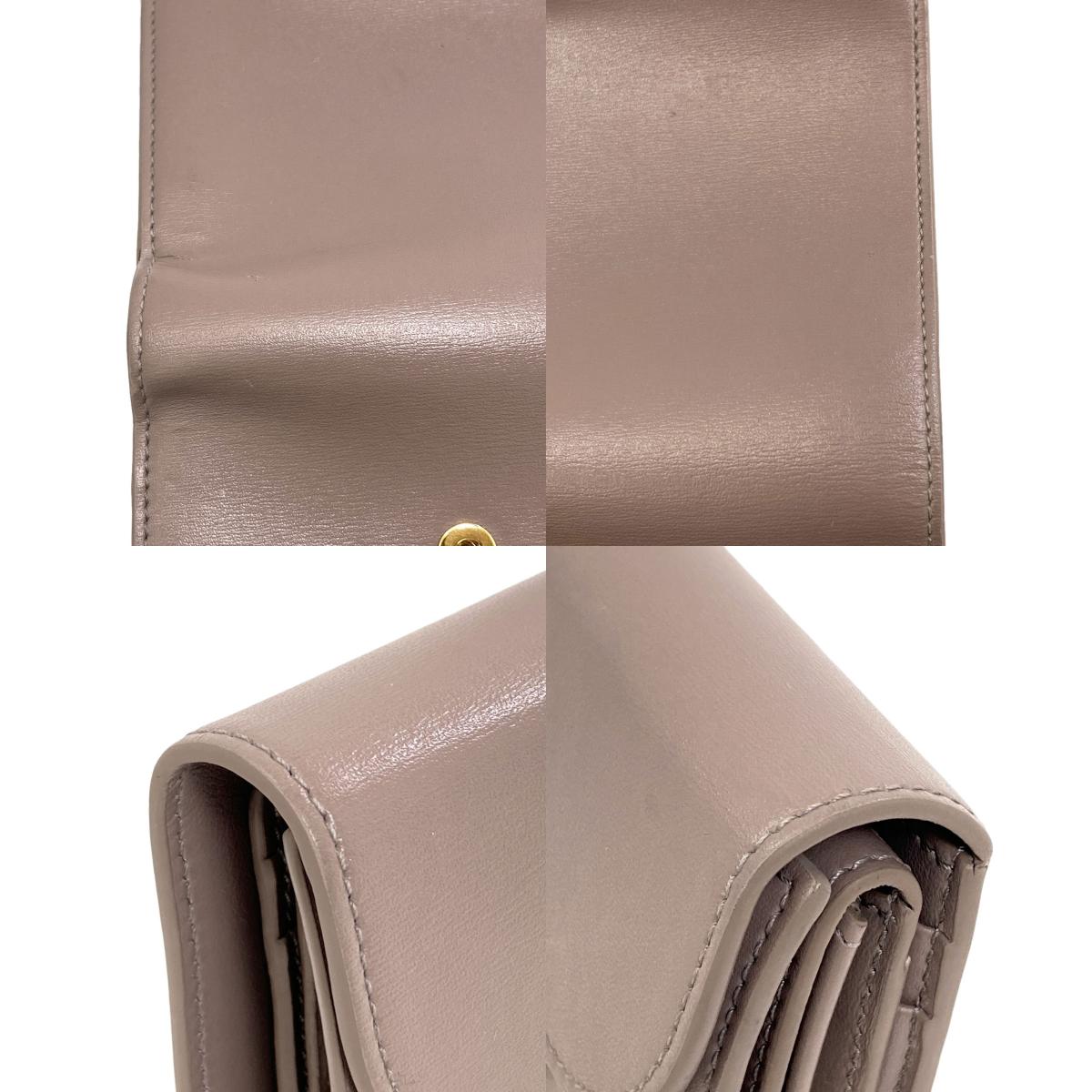 CELINE セリーヌ トリオンフ フラップ 三つ折り 二つ折り財布（小銭入れあり） カーフ レディース 中古