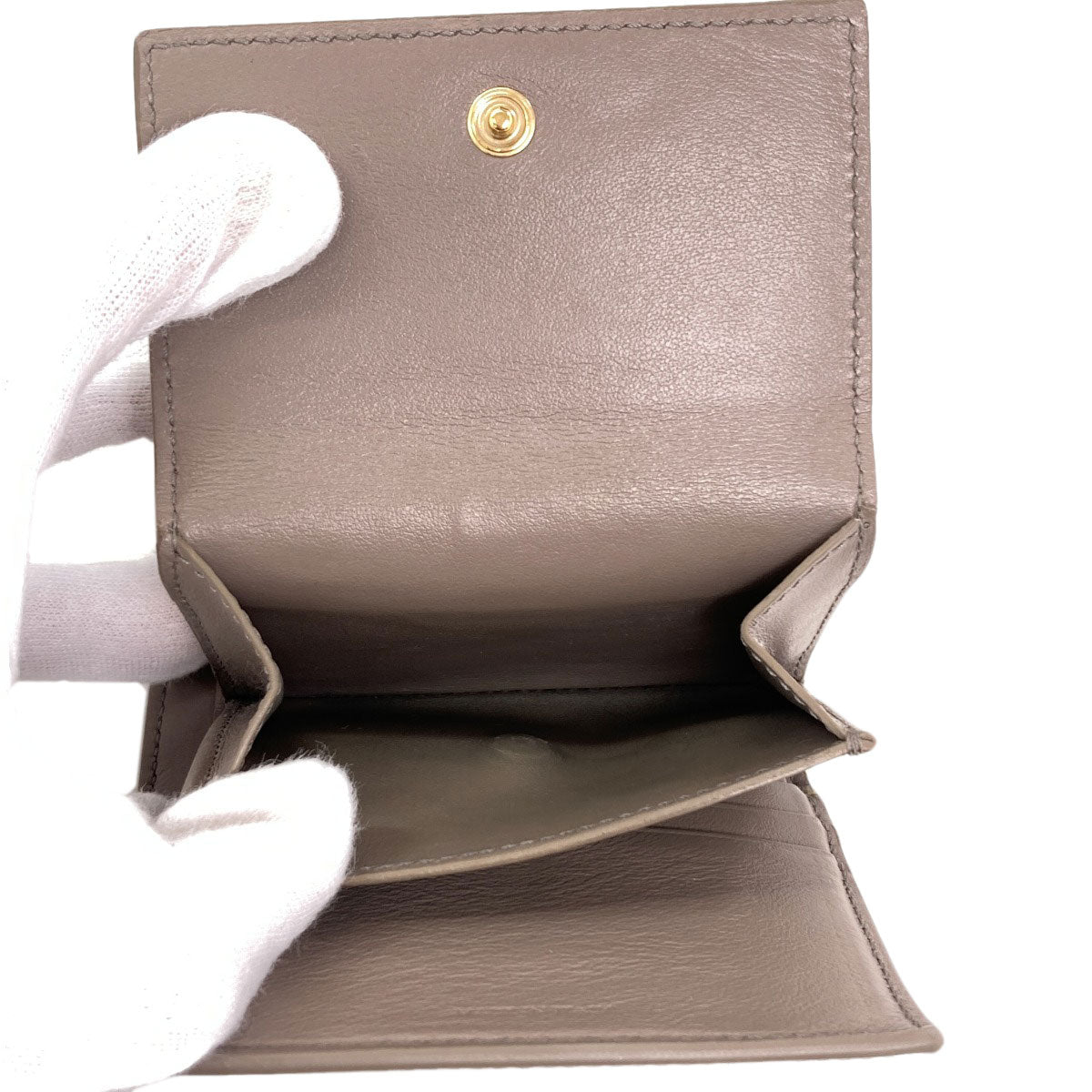 CELINE セリーヌ トリオンフ フラップ 三つ折り 二つ折り財布（小銭入れあり） カーフ レディース 中古