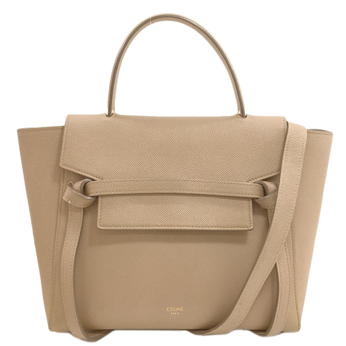 CELINE セリーヌ マイクロ ベルトバッグ 2WAY ハンドバッグ カーフ レディース 中古