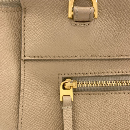 CELINE セリーヌ マイクロ ベルトバッグ 2WAY ハンドバッグ カーフ レディース 中古