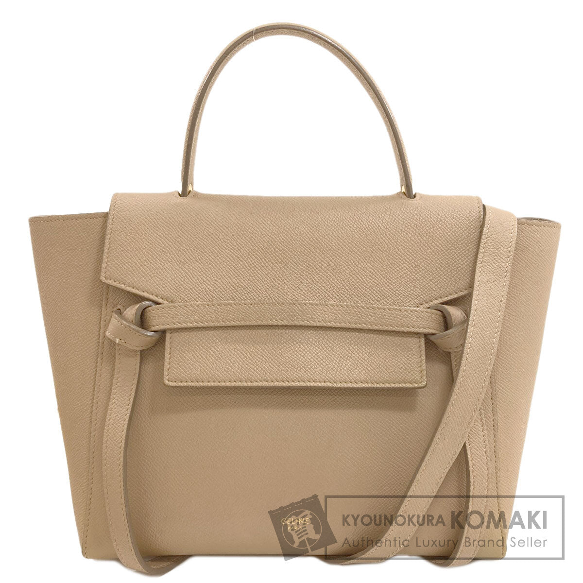 CELINE セリーヌ マイクロ ベルトバッグ 2WAY ハンドバッグ カーフ レディース 中古