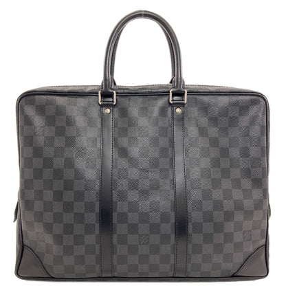 LOUIS VUITTON ルイヴィトン N48224 ポルトドキュマン・ジュール ビジネスバッグ ダミエキャンバス メンズ 中古