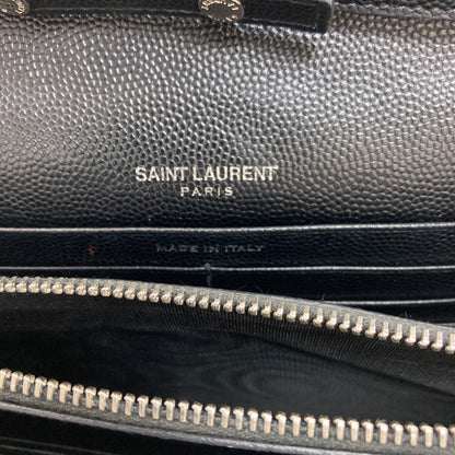 YVES SAINT LAURENT イヴ・サンローラン チェーンショルダー Vステッチ ショルダーバッグ カーフ レディース 中古