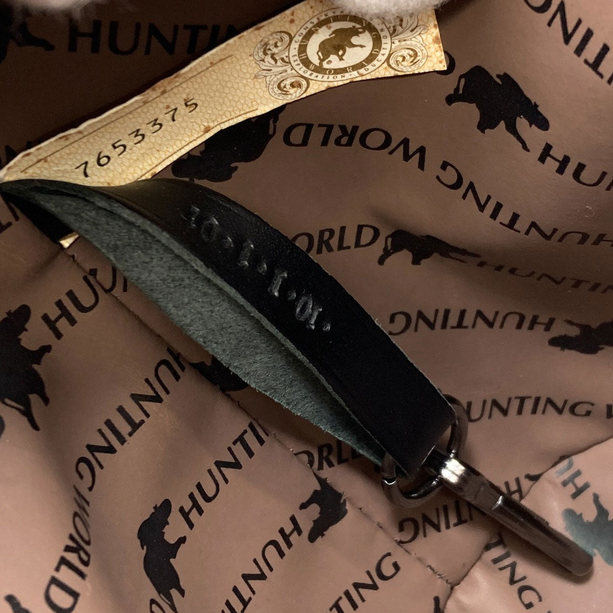 HUNTING WORLD ハンティングワールド ロゴ ハンドバッグ キャンバス レディース 中古