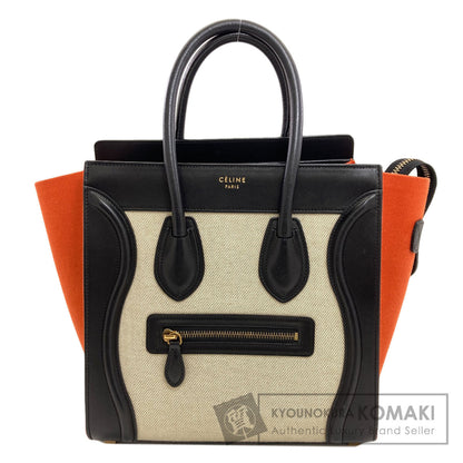 CELINE セリーヌ ラゲージマイクロ ハンドバッグ キャンバス レディース 中古