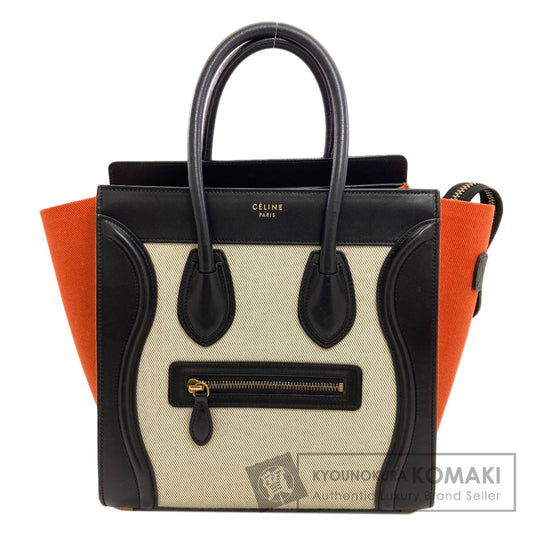 CELINE セリーヌ ラゲージマイクロ ハンドバッグ キャンバス レディース 中古