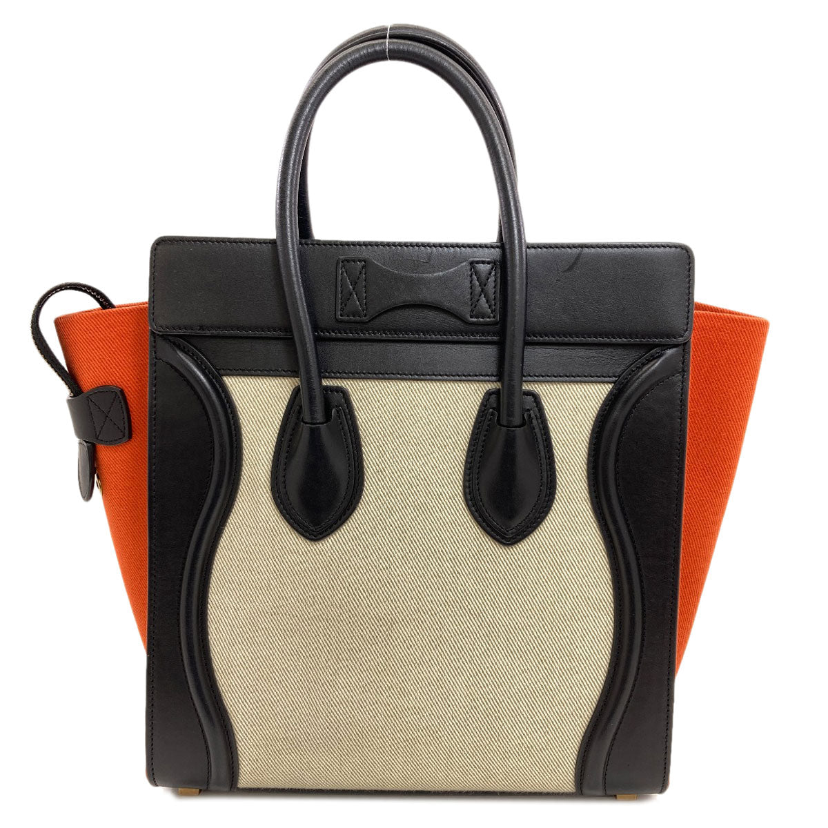 CELINE セリーヌ ラゲージマイクロ ハンドバッグ キャンバス レディース 中古