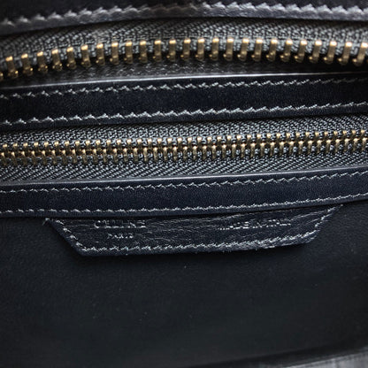 CELINE セリーヌ ラゲージマイクロ ハンドバッグ キャンバス レディース 中古