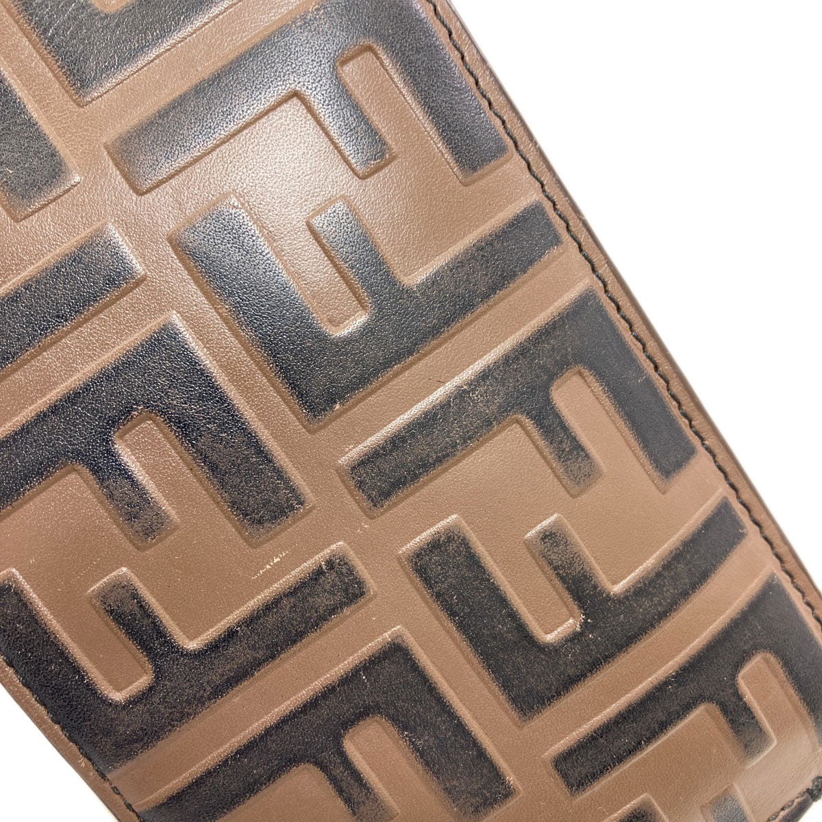 FENDI フェンディ ズッカ柄 カードケース レザー レディース 中古