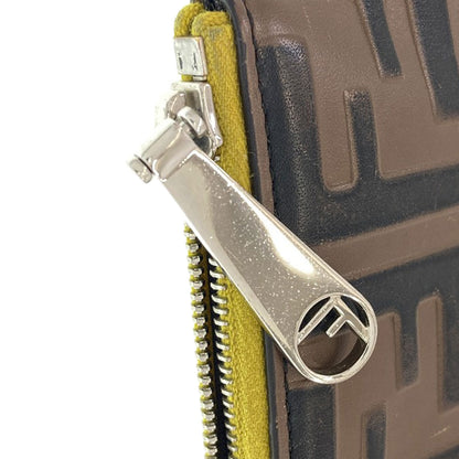 FENDI フェンディ ズッカ柄 カードケース レザー レディース 中古