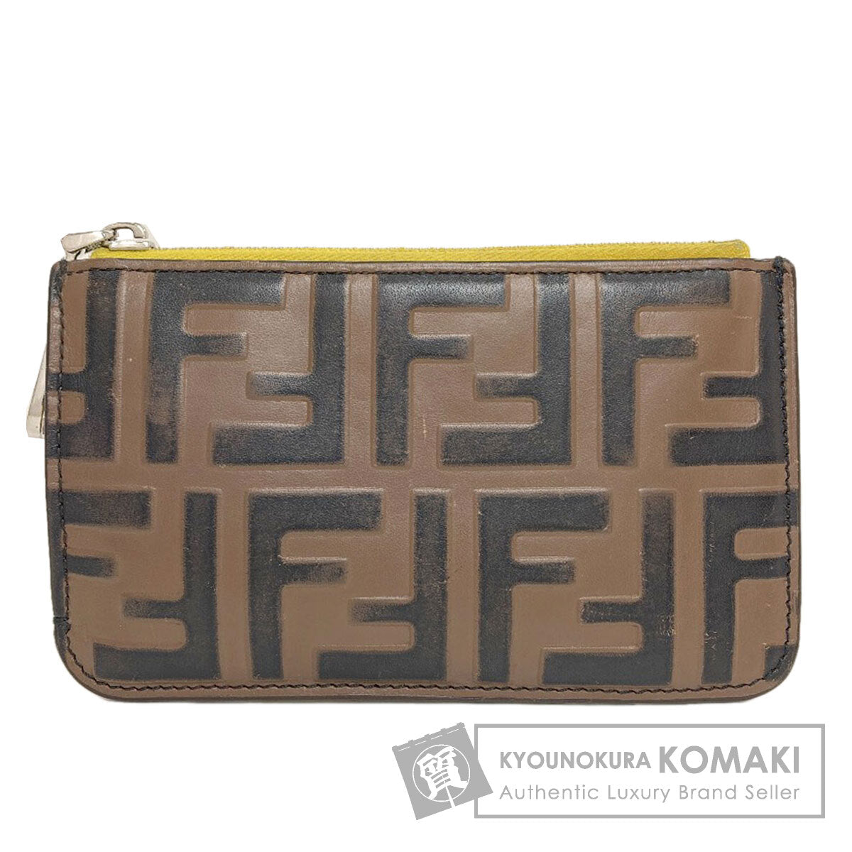 FENDI フェンディ ズッカ柄 カードケース レザー レディース 中古