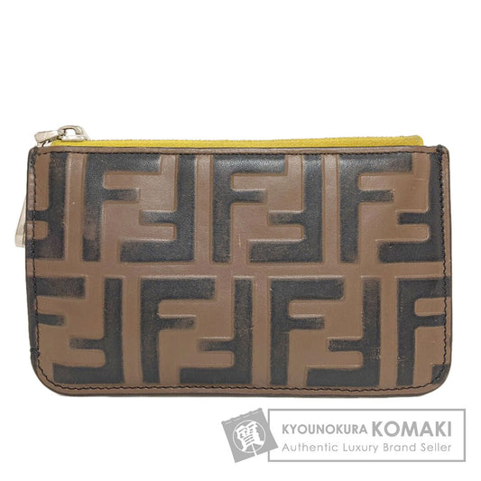 FENDI フェンディ ズッカ柄 カードケース レザー レディース 中古