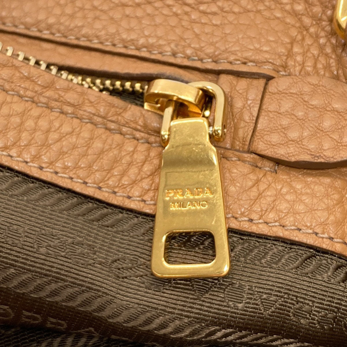 PRADA プラダ ロゴ 2WAY ハンドバッグ レザー レディース 中古