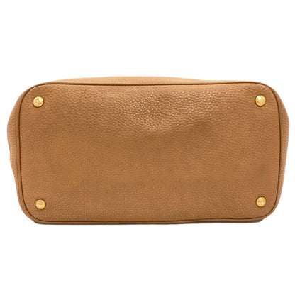 PRADA プラダ ロゴ 2WAY ハンドバッグ レザー レディース 中古