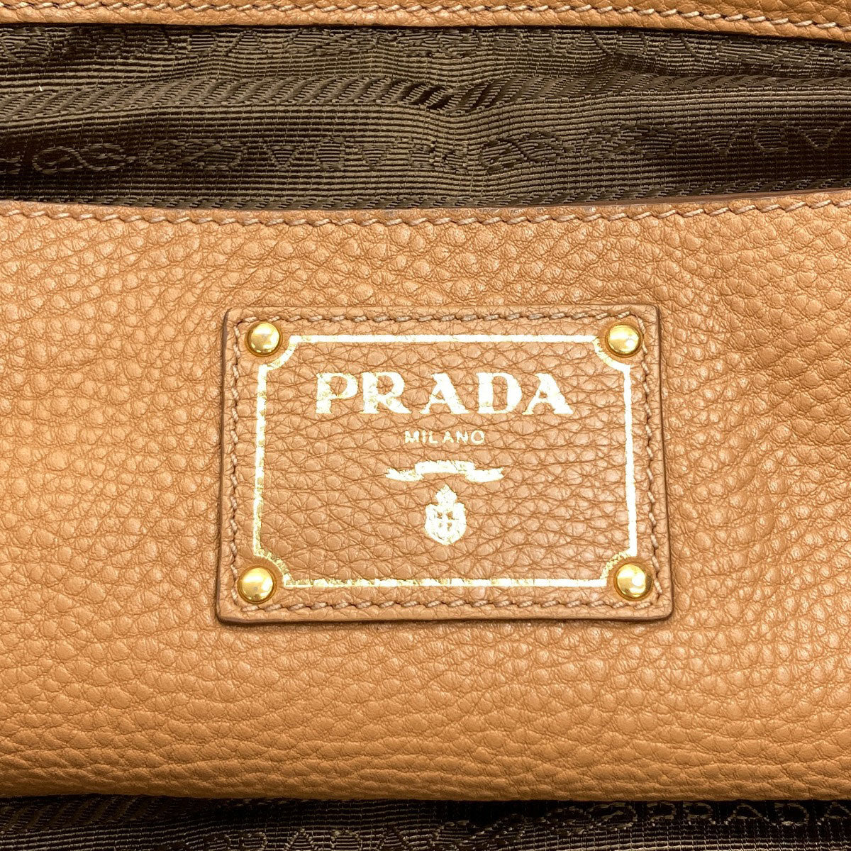 PRADA プラダ ロゴ 2WAY ハンドバッグ レザー レディース 中古