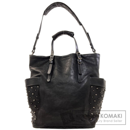 Jimmy Choo ジミーチュウ スタッズ 2WAY ハンドバッグ レザー レディース 中古