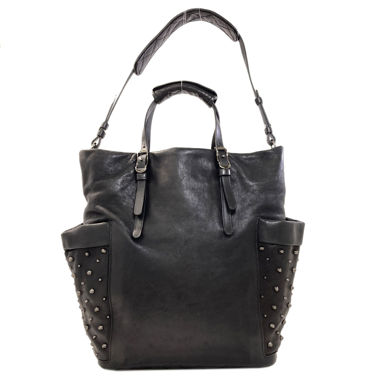 Jimmy Choo ジミーチュウ スタッズ 2WAY ハンドバッグ レザー レディース 中古