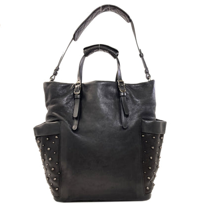 Jimmy Choo ジミーチュウ スタッズ 2WAY ハンドバッグ レザー レディース 中古