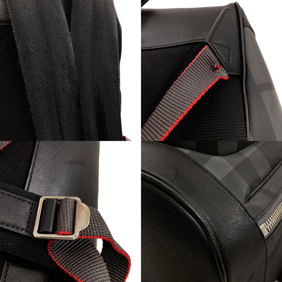 BURBERRY バーバリー ロッコ チェック柄 リュック・デイパック PVC レディース 中古