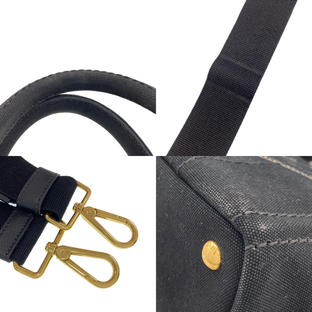 PRADA プラダ 1BG439 カナパミニ 2WAY ハンドバッグ キャンバス レディース 中古