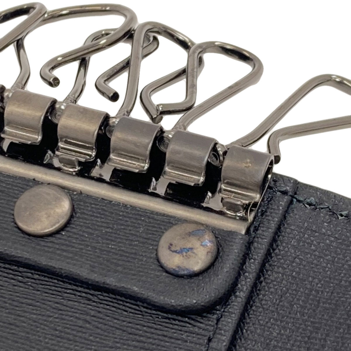 Dunhill ダンヒル サイドカー ガンメタル キーケース レザー メンズ 中古