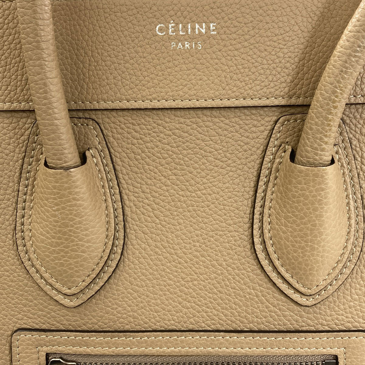 CELINE セリーヌ ラゲージマイクロ ハンドバッグ カーフ レディース 中古