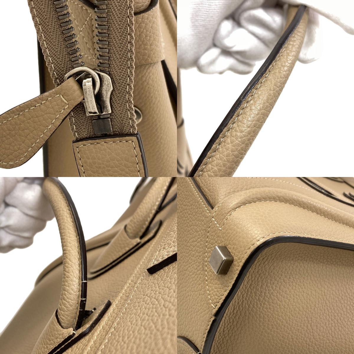 CELINE セリーヌ ラゲージマイクロ ハンドバッグ カーフ レディース 中古