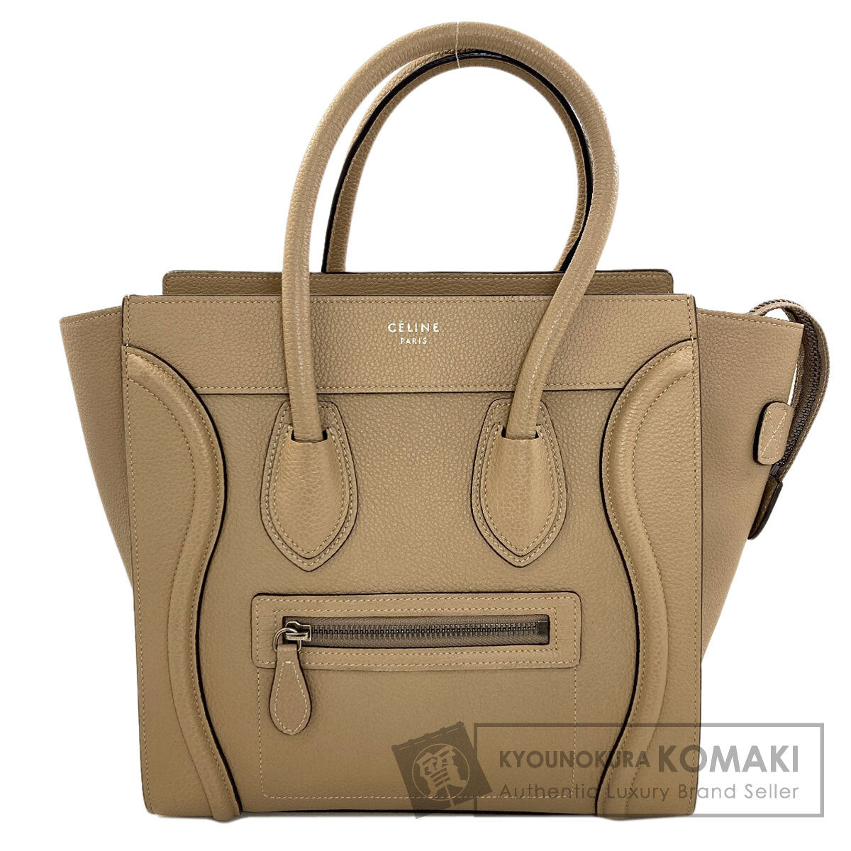 CELINE セリーヌ ラゲージマイクロ ハンドバッグ カーフ レディース 中古