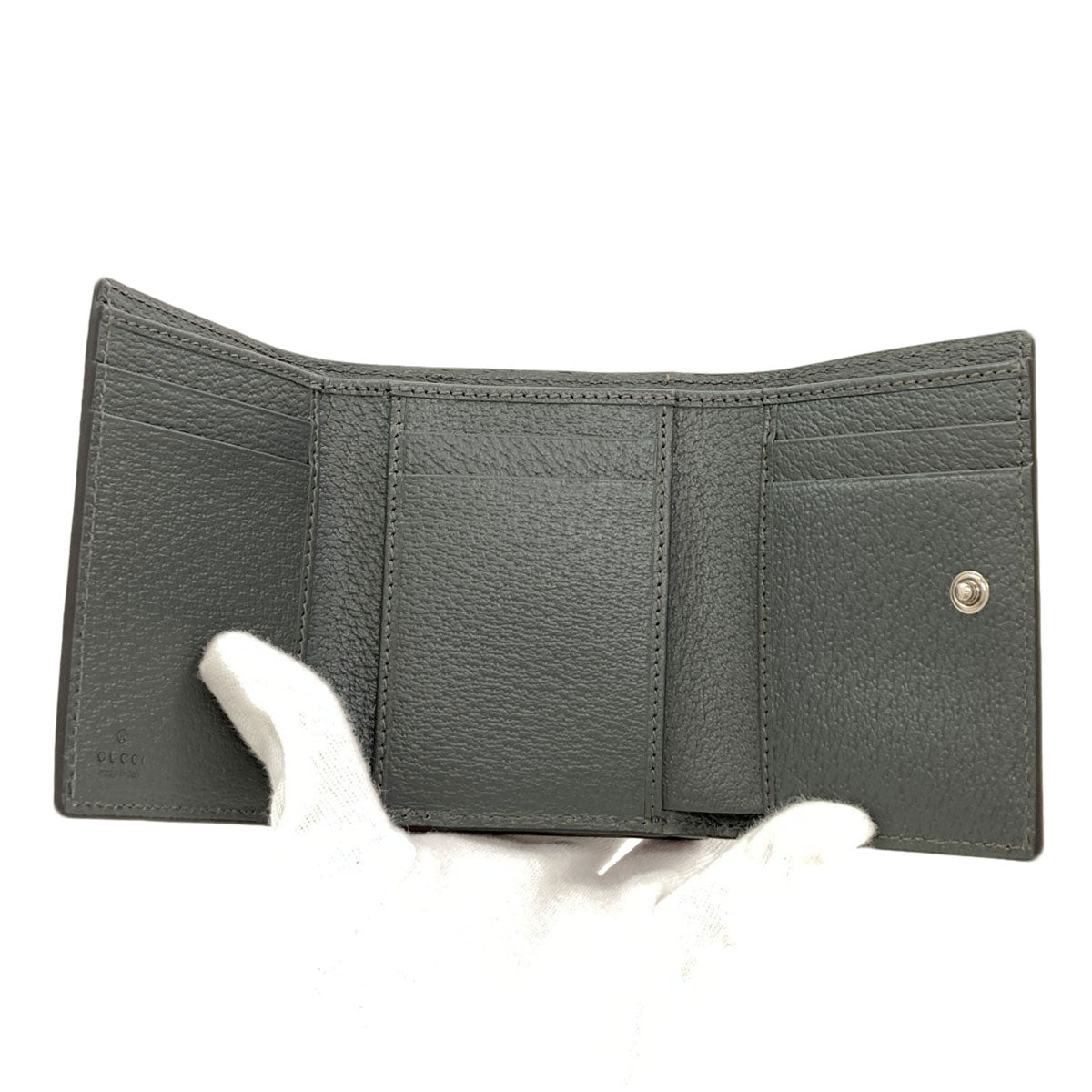 GUCCI グッチ 722732 ダブルG 三つ折り財布 二つ折り財布（小銭入れあり） レザー レディース 中古